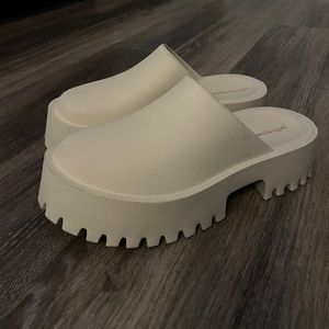 Jeffrey Campbell Cream Mules